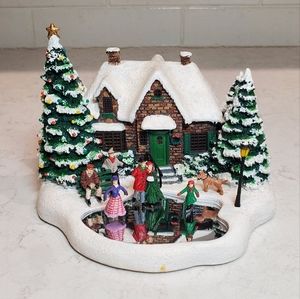 Thomas Kinkade Teleflora Skater's Pond 2004 Lighted House